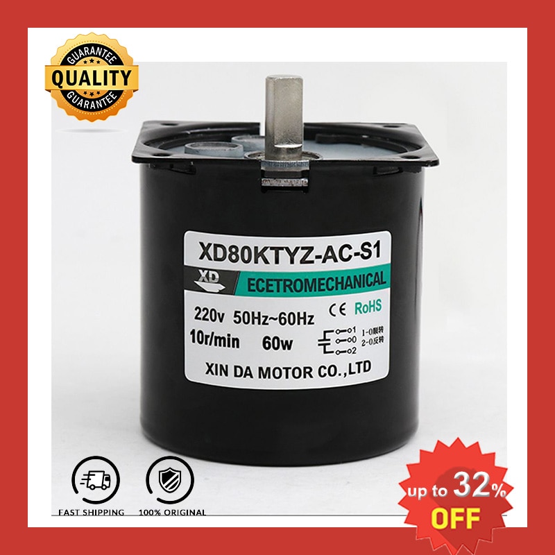 80 ktyz vekselstrømsmotor 220v 5 rpm  -110 rpm motor mikro sakte hastighet maskin 60w fast magnet synkron motor liten motor