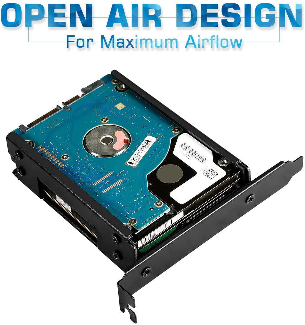 SSD HDD Mounting Bracket For PCI 2 x 2.5 Inch Internal Hard Drive Mounting Kit Convert Dual 2.5&quot; SSD/HDD to a PCI Slot