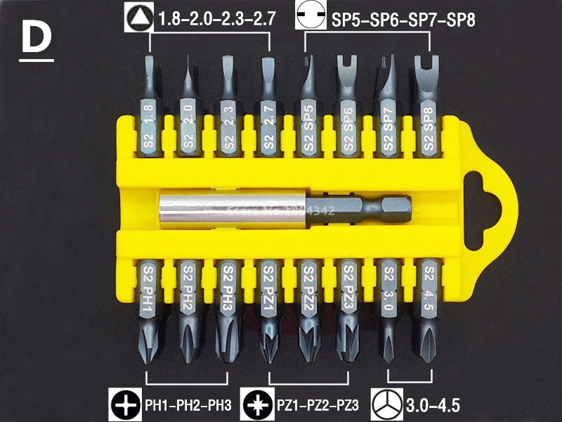 17pcs Security Tamper Proof Torx Hex Star Bit Set Magnetic Holder Screwdriver Bits Torx Hex Star Tamper Proof Screwdrivers Bit
