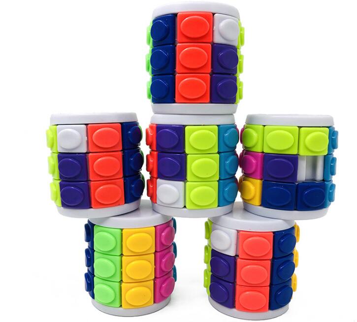 Children's puzzle cylindrical color three-dimensional slider magic tower decompression puzzle cube