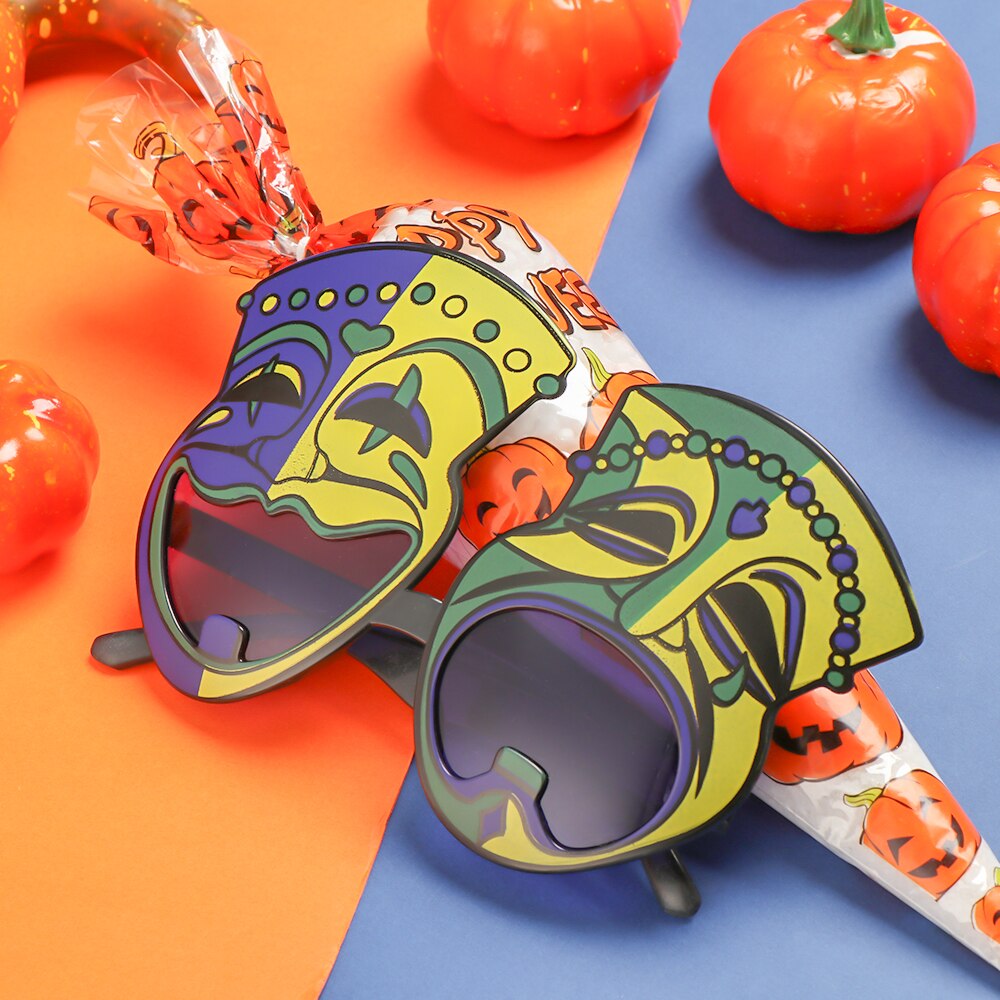 Masquerade Party Halloween Glasses Funny Pumpkin Skull Spider Web Glasses Scary Eyeball Halloween Decorations Glasses