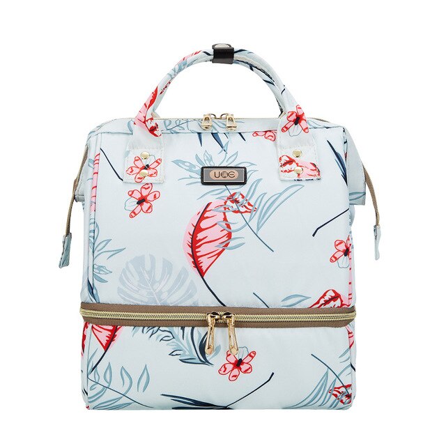 Mutter Mutterschaft Schultern Rucksack Windel Tasche Für Mutter Papa Mini Brust Pumpe Tasche Baby Windel Tasche Wasserdichte Milch Flasche Tasche: 6