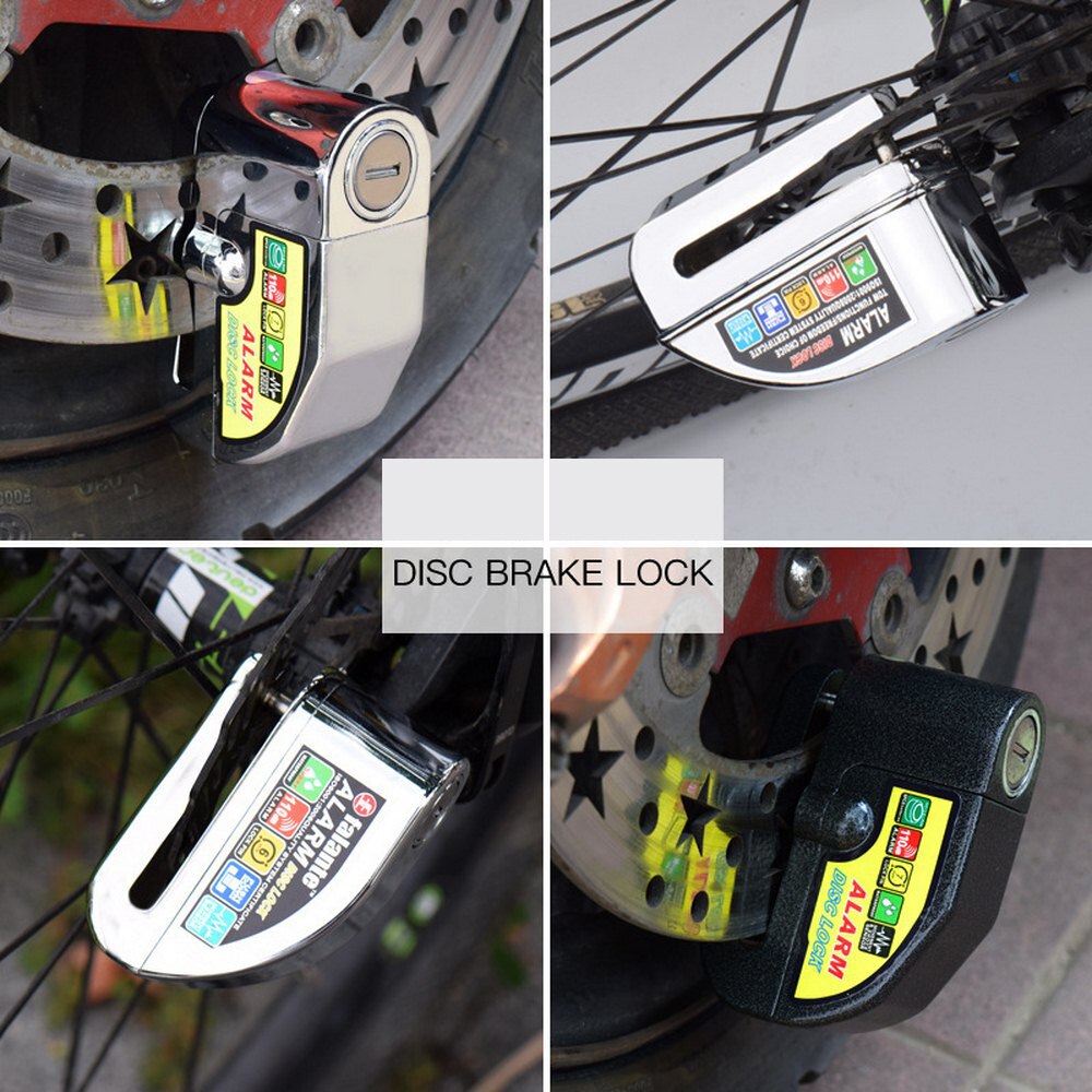 Motorcycle Bike Safety Anti-theft Lock Wheel Brake Lock Safety Alarm Anti-theft Device System Motorcycle Scooter Anti-theft Lock