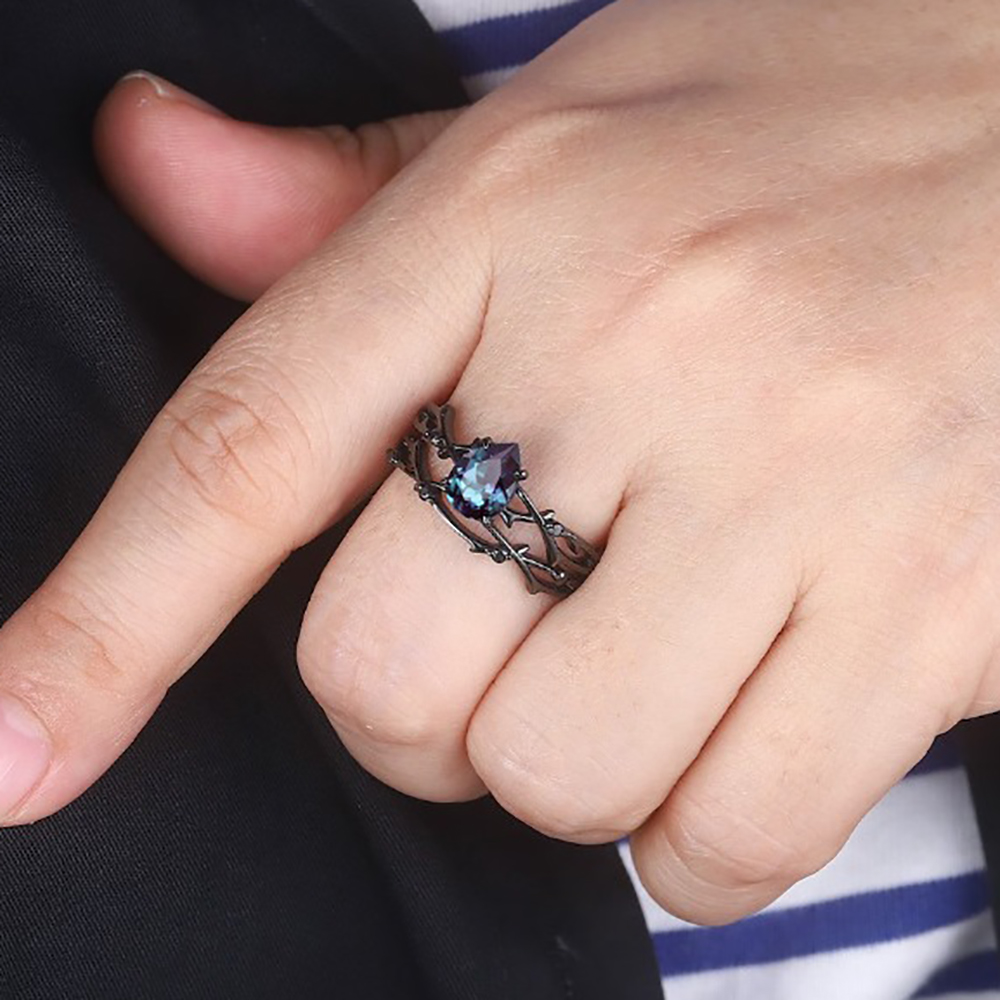 Anillos de circón de lujo para mujeres y niñas, anillo de compromiso de cristal para boda, anillos de dedo de acero inoxidable ajustables para , de joyería