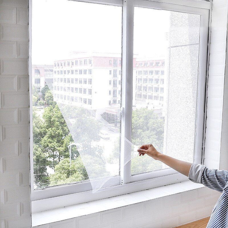 150x300cm Black Flying Curtain Insect Netting Mesh Self-adhesive Mosquito Net Window Window Screen Anti-mosquito Door Fly Nets