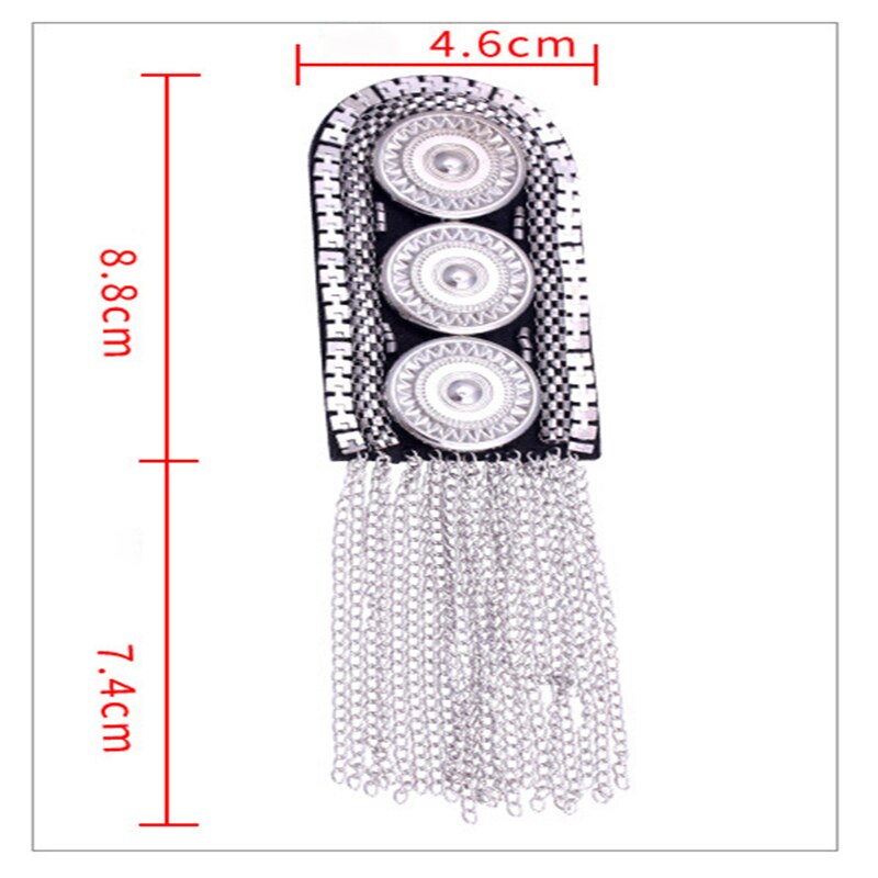 Pak schouder broche riem multi kwast klinknagel epaulet strass stof nagel kraal accessoires zanger presentator podium sieraden