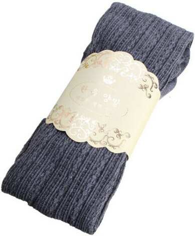 Vinter varme skinny tights trend kvinder dame strikke tights høj elastik super slanke kvinders tykke tights: Grå