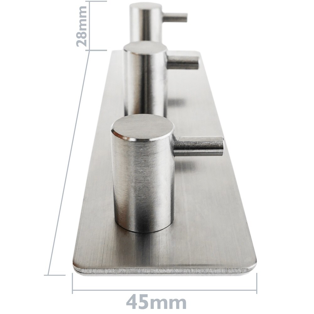 Primematik-Rvs Muur Kapstok. Kleerhanger En Handdoekenrek Met 3 Haak