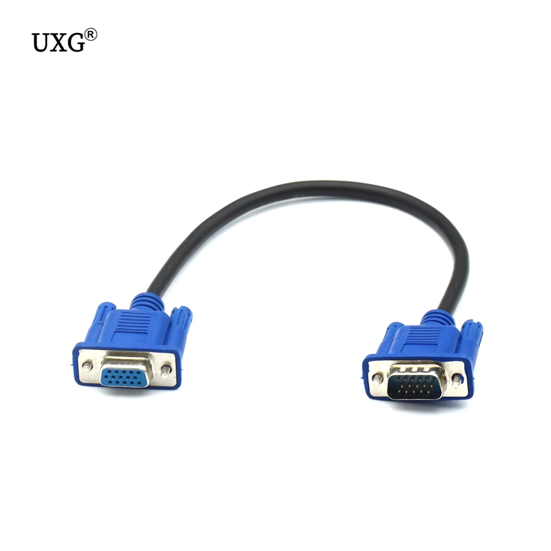 Cable VGA de 3M macho a macho hembra blindaje trenzado HDTV VGA ordenador Tv pantalla señal Cable corto 0,3 m/0,5 m/1,5 m