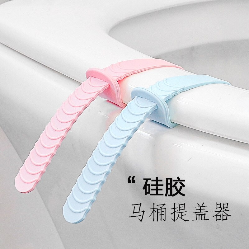 Tpr silikone toiletafdækningsbeskytter anti-snavsafdækningsåbner toiletafdækning tilbehør toilet sæde hygiejne håndtag flip håndtag