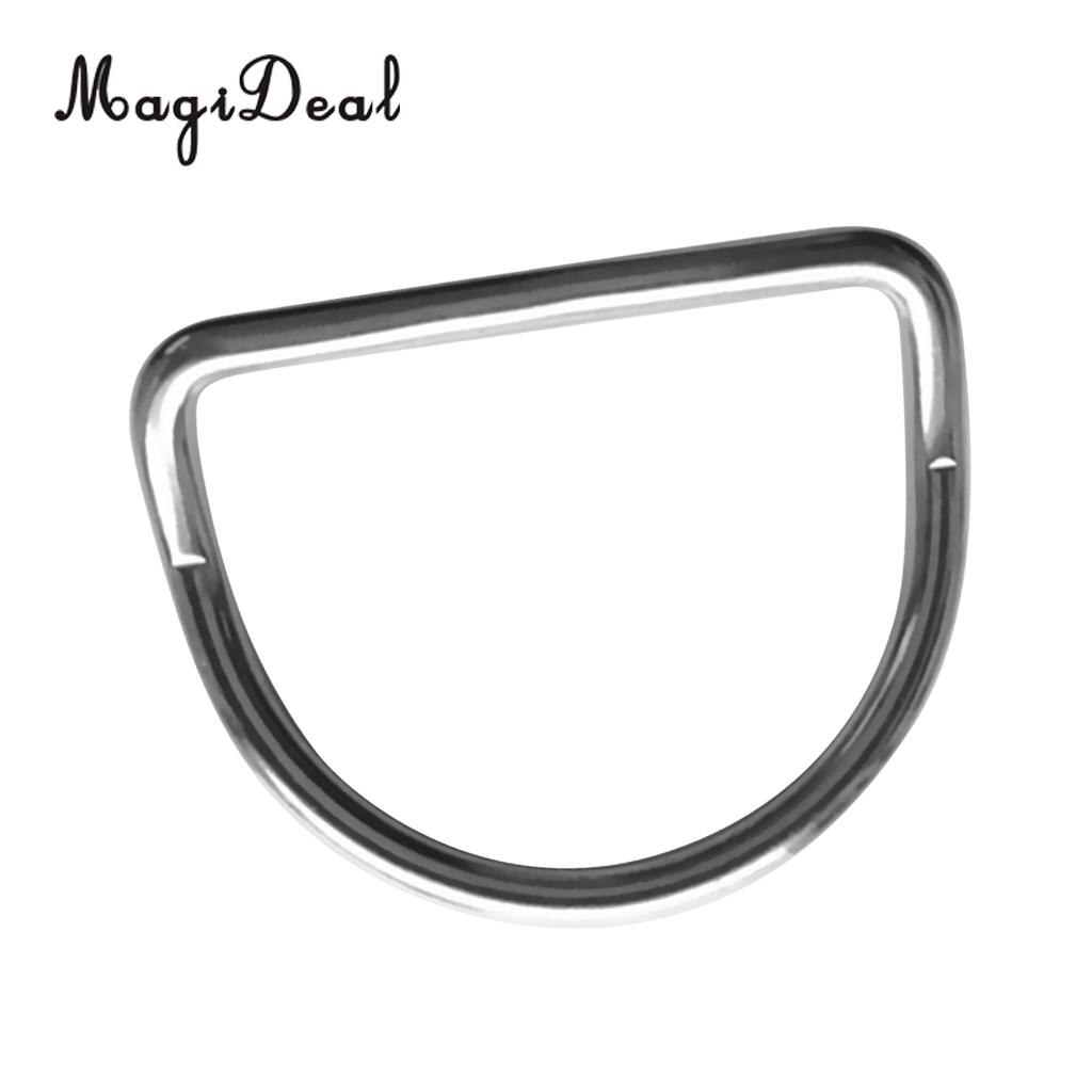 MagiDeal nurkowanie akcesoria robić użytku morskiego 316 nurkować zgięty D pierścień ze stali nierdzewnej