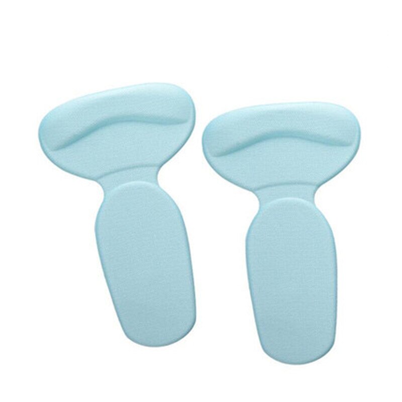 T-Shape Insoles High Heel Shoes Pad Super Soft Insole Non Slip Sponge Cushion Foot Heel Protector Sticky Paste Black Insoles: qianlan