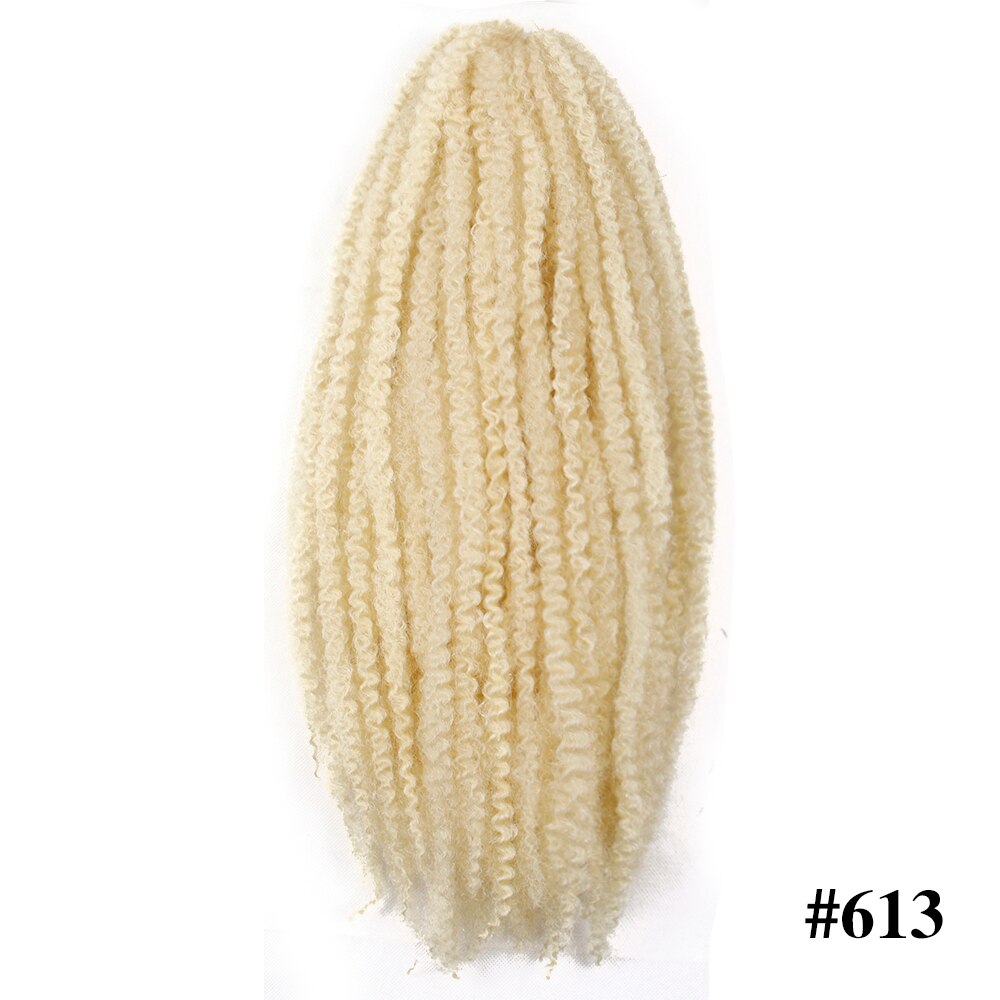 Marley fletninger hæklet ombre afro kinky twist hår syntetisk fletning hår hæklet fletninger hair extensions: #613
