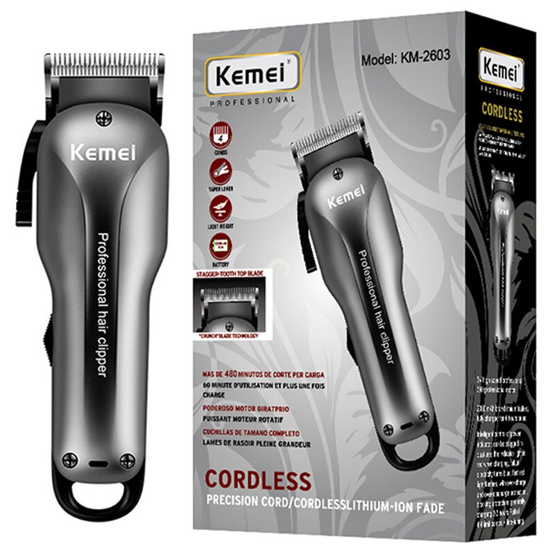 Originele Verstelbare Blade Oplaadbare Tondeuse Elektrische Hoofd Power Baard Trimmer Mannen Tondeuse Met 2000Mah Batterij