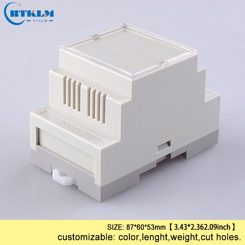 Din rail box plastic electronics project box abs cabinet DIY PLASTIC enclosure 87*60*53mm pcd circuit board outlet box: BRT80002-B1