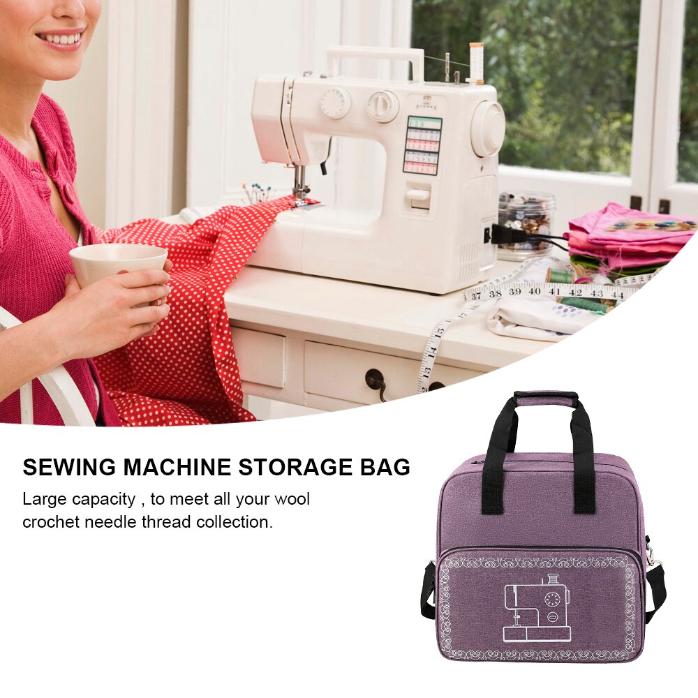 Large Capacity Portable Sewing Machine Bag Travel Home Organizer Bag Thread Yarn Storage Tote Sewing Machine Accessories