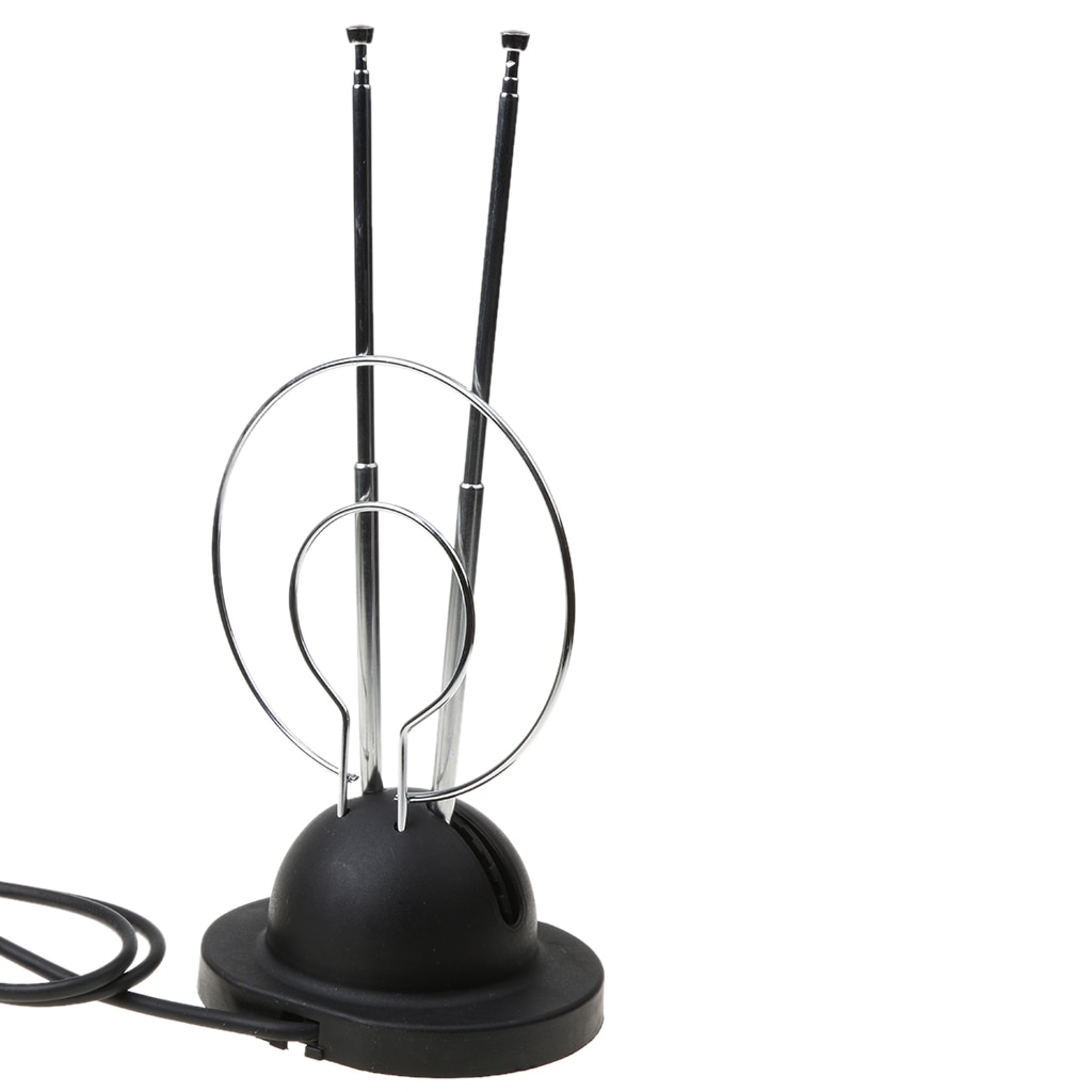 Antenne TV numérique HDTV VHF UHF avec câble Coaxial, oreille de lapin prête à l&#39;emploi