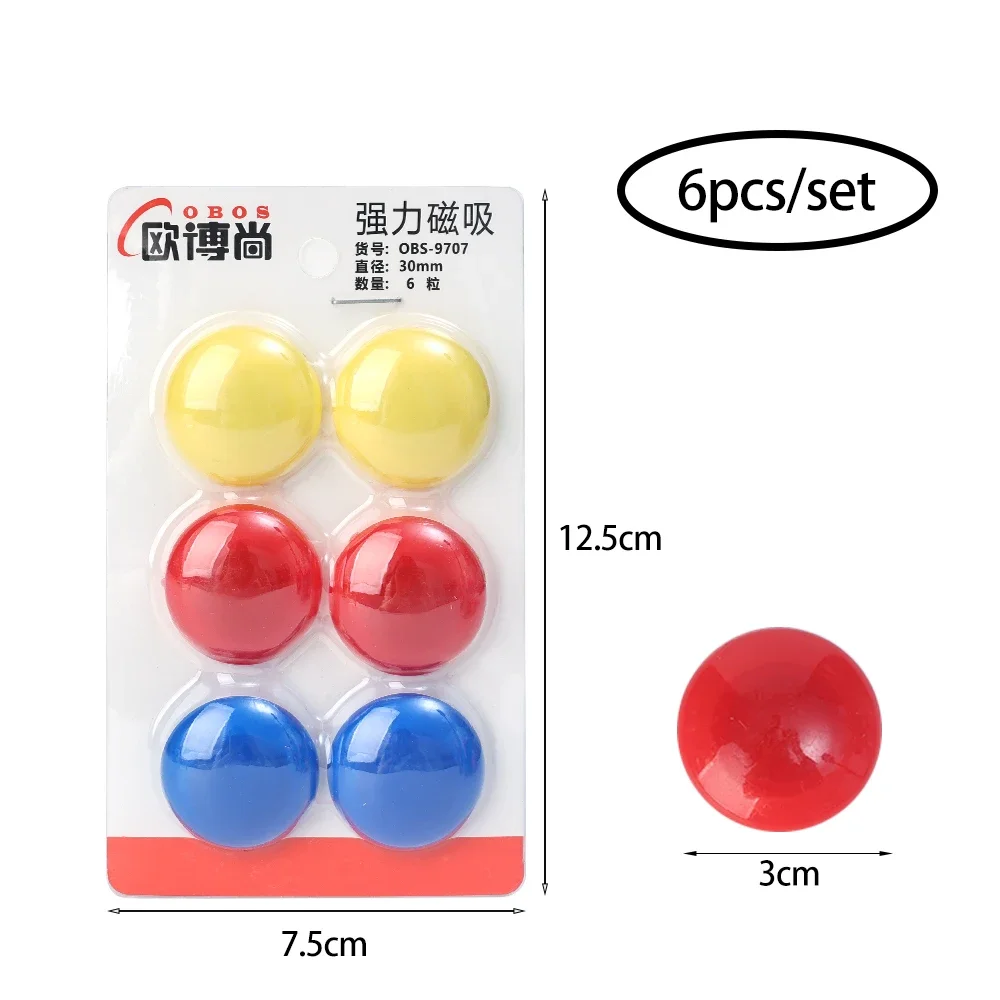 6/80x points magnétiques ronds colorés tableau blanc boutons magnétiques autocollants pour la maison bureau école bricolage décoration goujons 20mm 30mm 40mm: Bourgogne