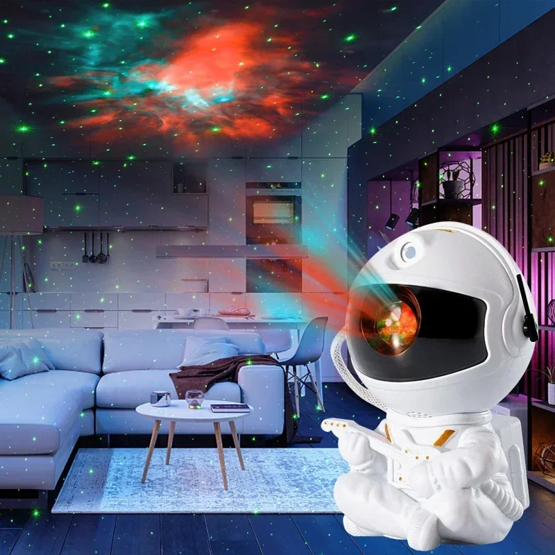 Sternprojektor, Galaxie-Nachtlicht, Astronaut, Weltraumprojektor, Sternenneebel, Decke, LED-Lampe für Schlafzimmer, Zuhause, dekoratives Kindergeschenk