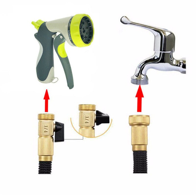 25750FT Tuinslang Expandable Magic Slang Rubber Plastic Slang Nozzle