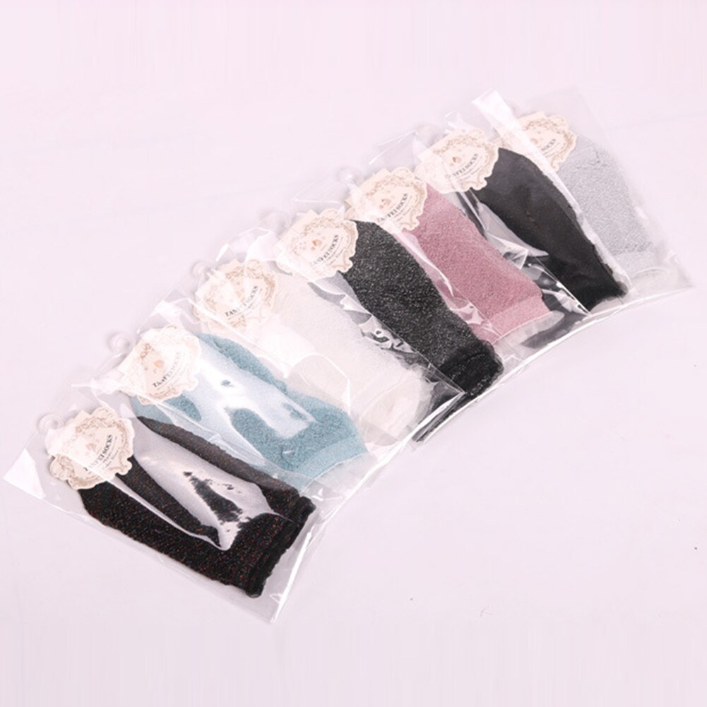 Glitter Ankles Socks Women Socks Spring Summer Shiny Hosiery Thin Casual Girls Sexy Foot Socks Crystal Lace Boat Socks