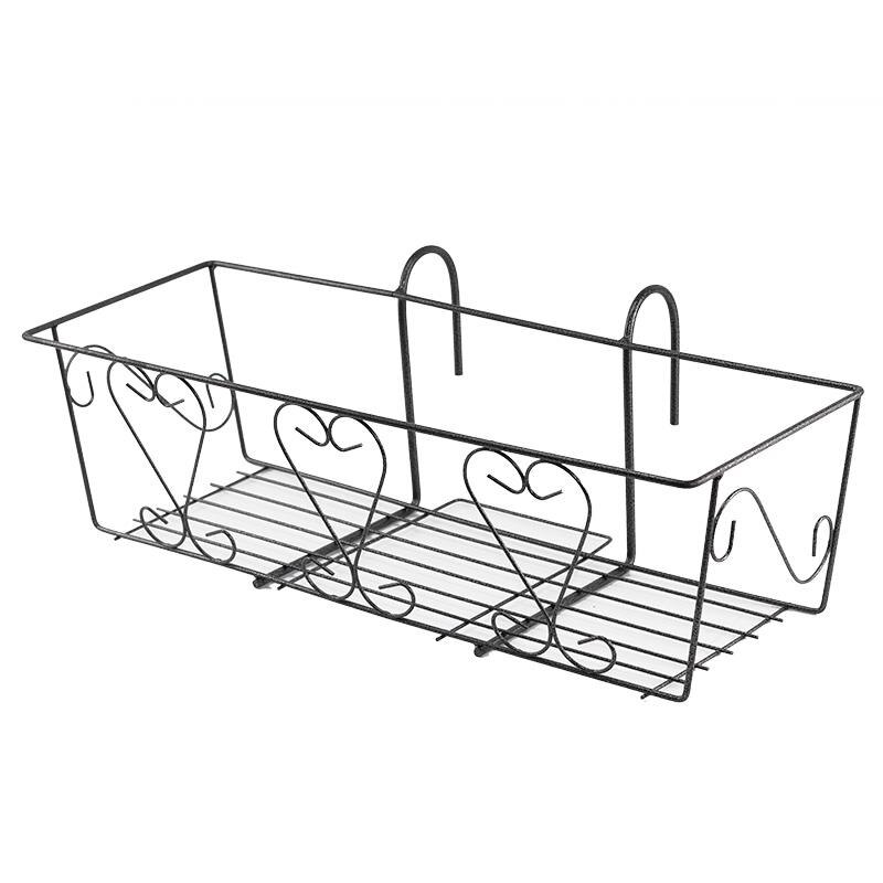 Ringhiera del balcone Semina Vaso di Fiori Cremagliera Del Fiore di Fiori Appeso Attraverso Giardinaggio Verdura Cremagliera Rotonda Gancio Regolabile Appeso Flo