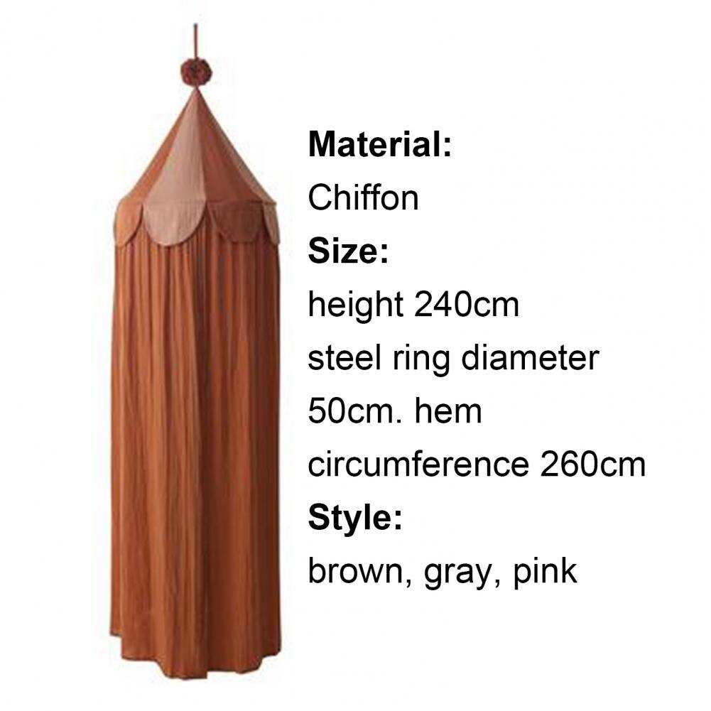 Moskitiera w kształcie kopuły styl skandynawski szyfonowa fantazyjna pościel dla dzieci robić przedszkola tekstylia domowe