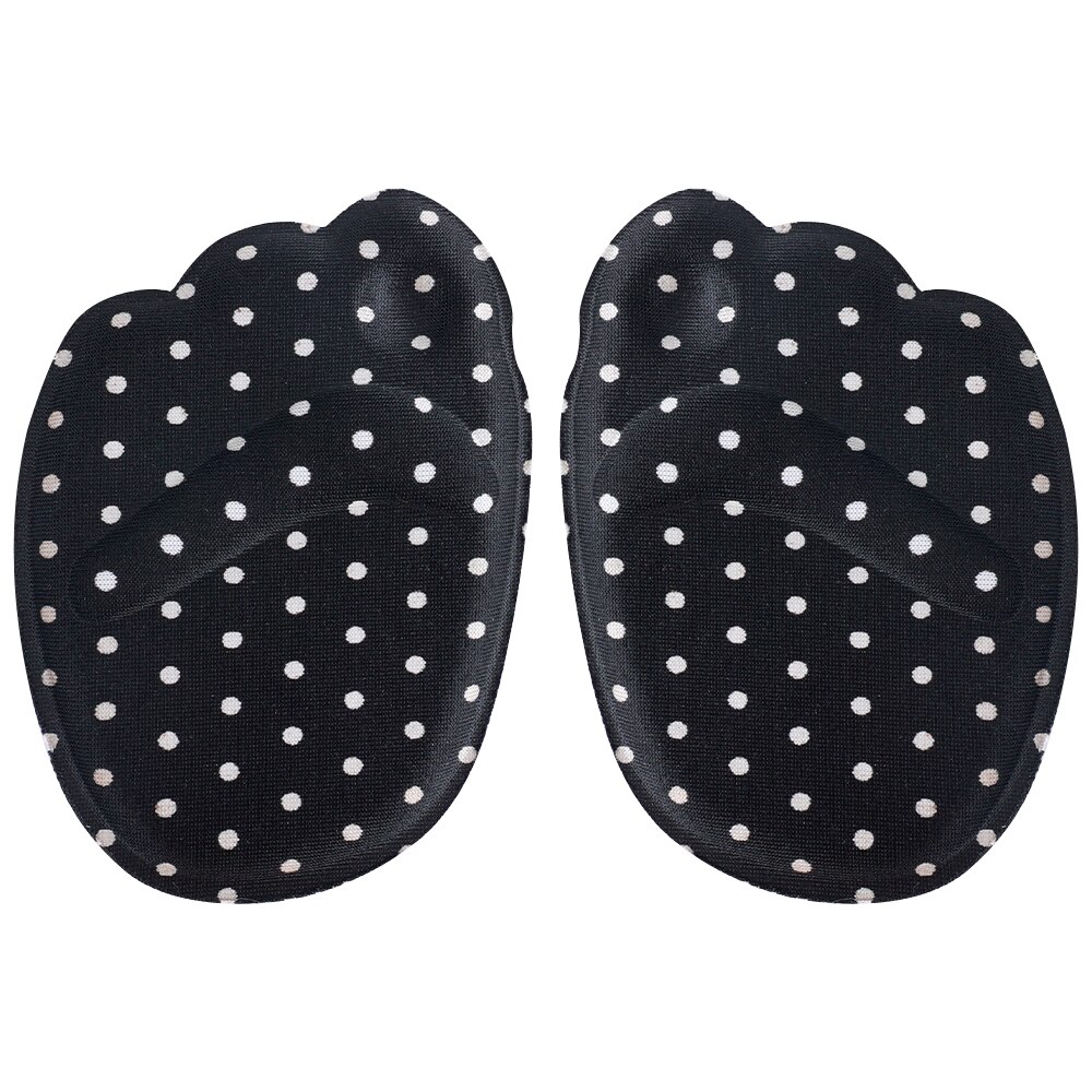 Plantillas de Gel de silicona antideslizantes para mujer, zapatos de tacón alto, sandalias, plantilla para aliviar el dolor en el antepié, talla media: Black white