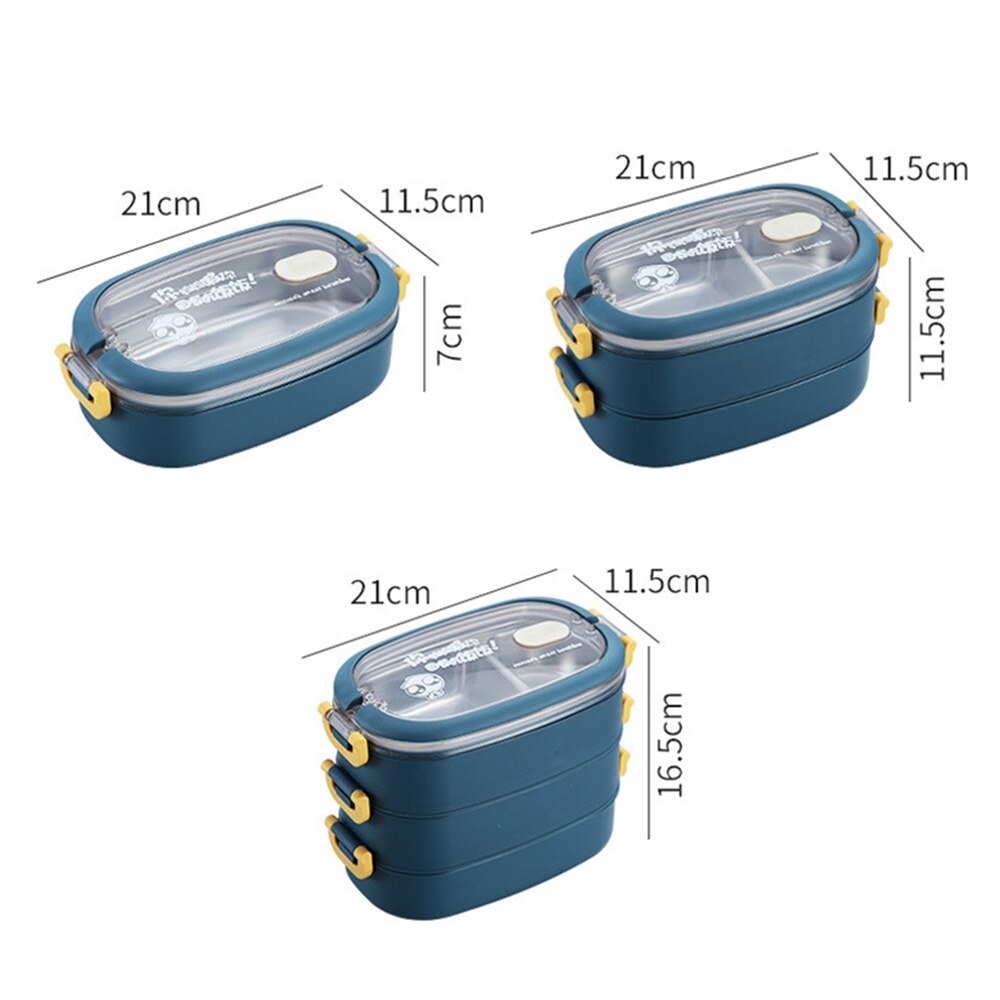 Stainless Steel Insulated Lunch Box Student School Multi-Layer Lunch Box Tableware Bento Food Container Storage Breakfast Boxes