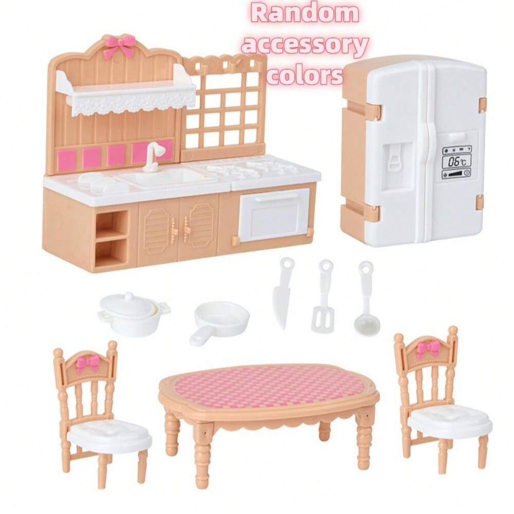 Ensemble de meubles miniatures 1:12 pour maison de poupée, chambre à coucher, salon, cuisine, accessoires de salle de bain, de parfait: green