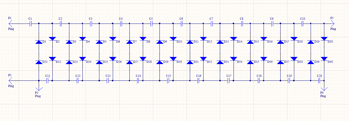 Voltage Doubler Rectifier Circuit Board Twenty Times Voltage Module 20000V High Voltage Electric Mosquito Swatter Voltage Double