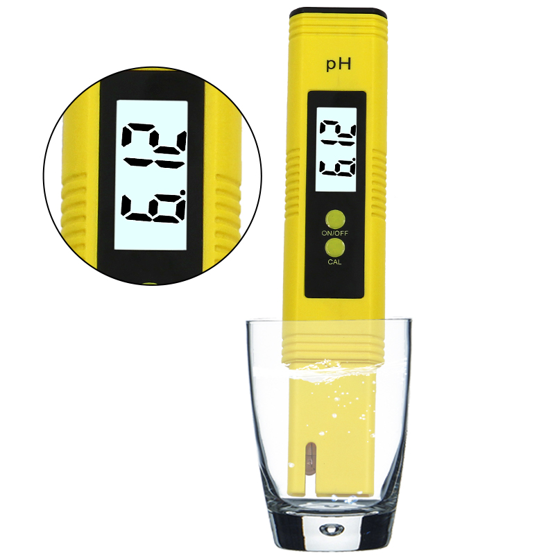 High Accuracy 0.01 LCD Digital PH Meter Tester for Water Food Aquarium Pool Hydroponics Pocket Size PH Tester Large LCD Display