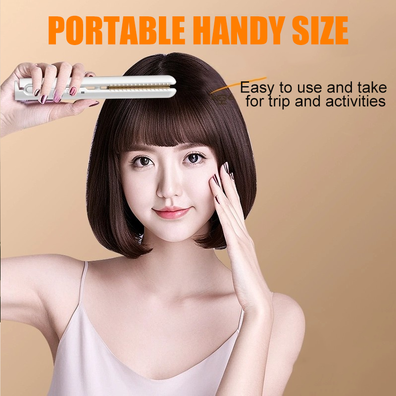 Mini-Haarglätter, USB-Netzteil, 5 V/2 A, Glätteisen zum Glätten von Pony, 16 W, tragbares Haareisen für den Heim- und Reisegebrauch