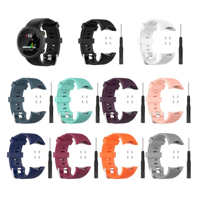10 Colors Sports Wrist Strap Bracelets Waterproof Silicone Strap Watchband Watch Strap Accessories For Garmin Forerunner 45 45S