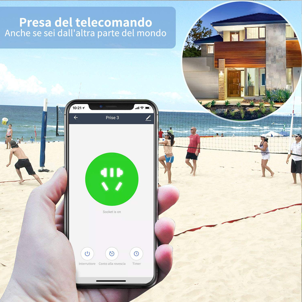 Smart plug italien wifi smart socket chile stikkontakt strømmonitor tuya smart life app fungerer med alexa google hjem