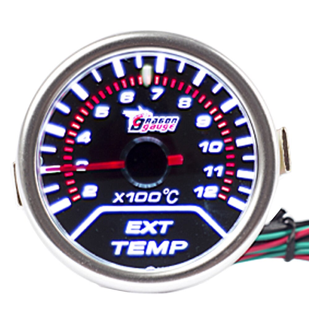 Motor Auto Sport 2" Inch 52MM EGT Exhaust Gas Temperature Gauge Smoke Lens