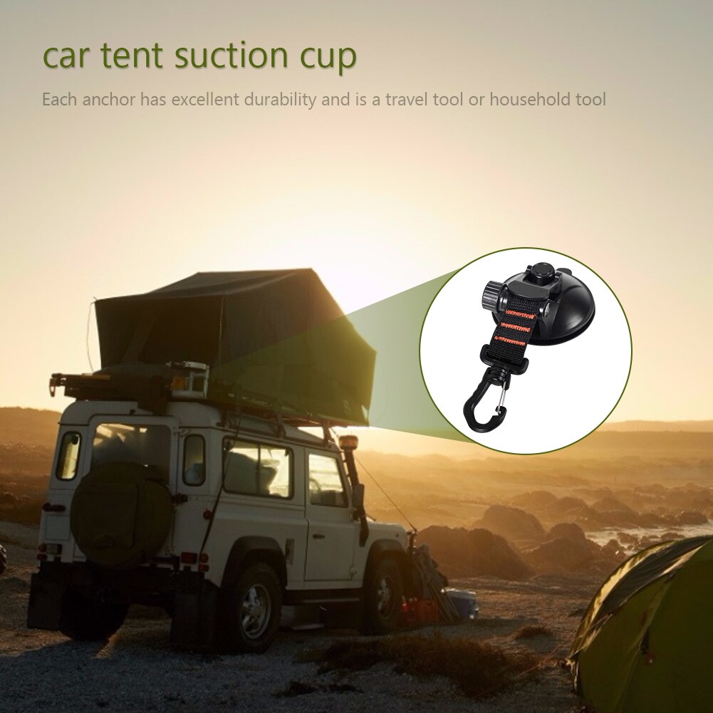 Camping Tarp as Car Side Awning Car Mount Luggage Tarps Tents Anchor Suction Cup Tie Down Anchor with Securing Hooks