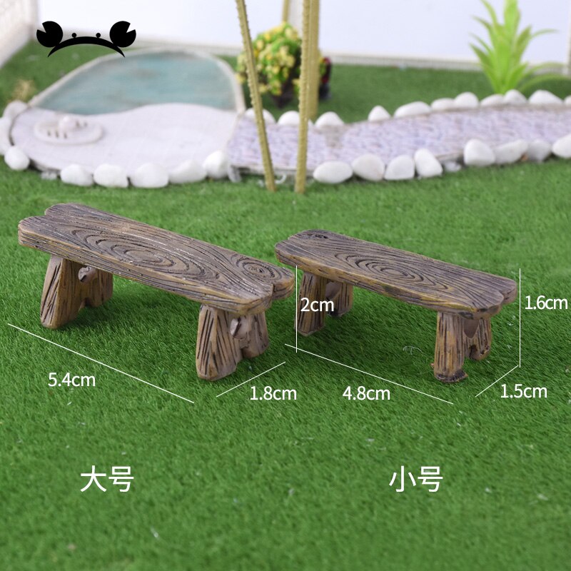 2pcs Architectural model building material DIY handmade micro landscape ornaments chairs
