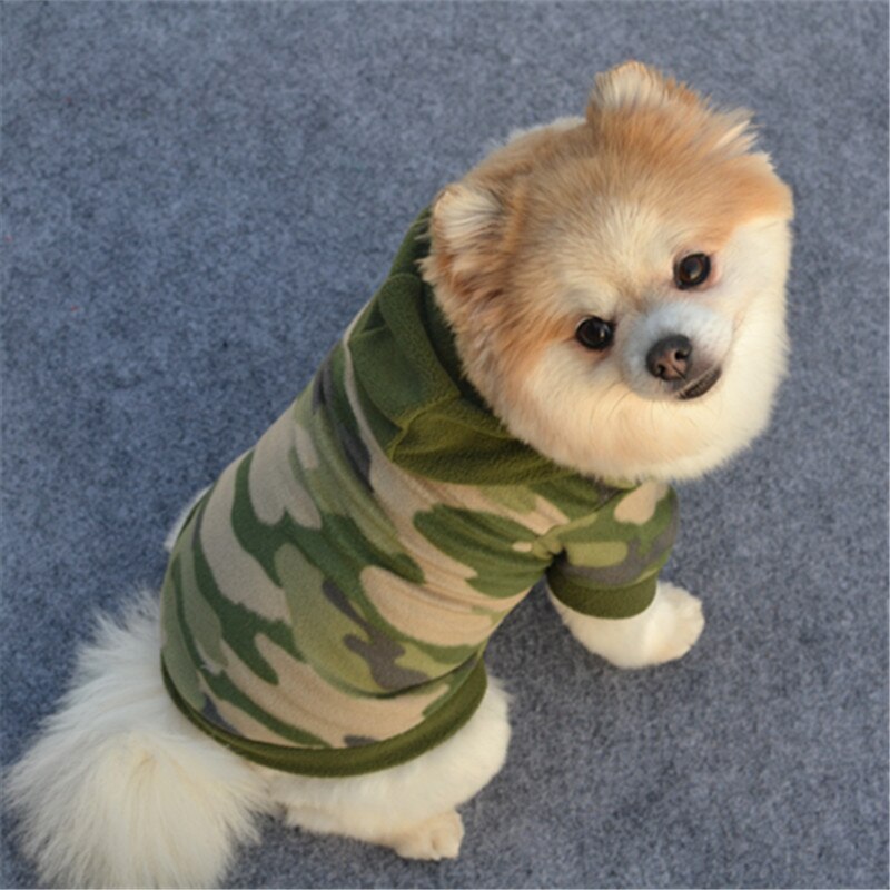 Hond Hoodie Hond Pet Mode Camouflage Kleding Hoodie Winter Warm Sweatshirt Puppy Coat Kleding Pug Pommeren Kostuum