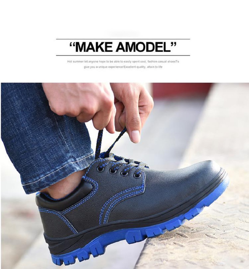 Chaussures de travail de sécurité pour hommes, bottes d'extérieur à embout en acier Indestructible, Anti-écrasement, Anti-perforation, baskets confortables, recommandées