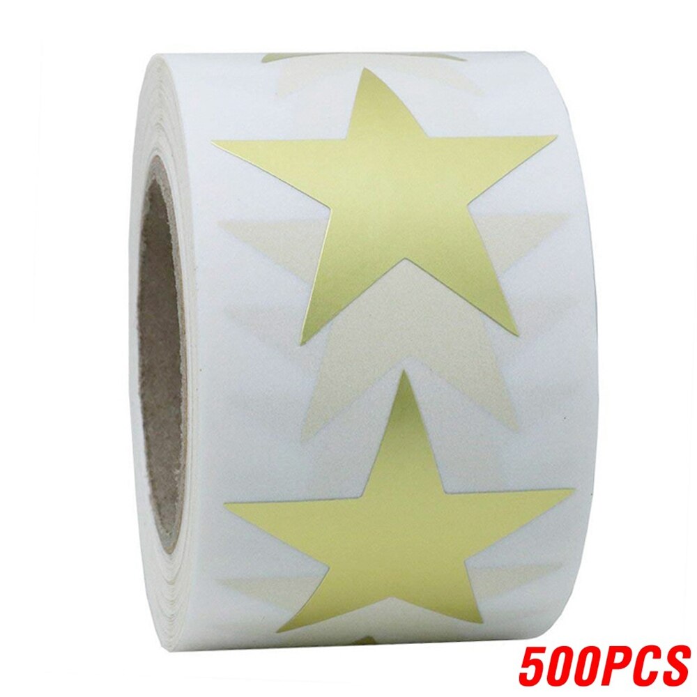 100-500pcs Labels Stickers Star Shape Of Gold Stickers Seal Labels Scrapbooking For Package And Wedding Decoration Sticker: 500pcs