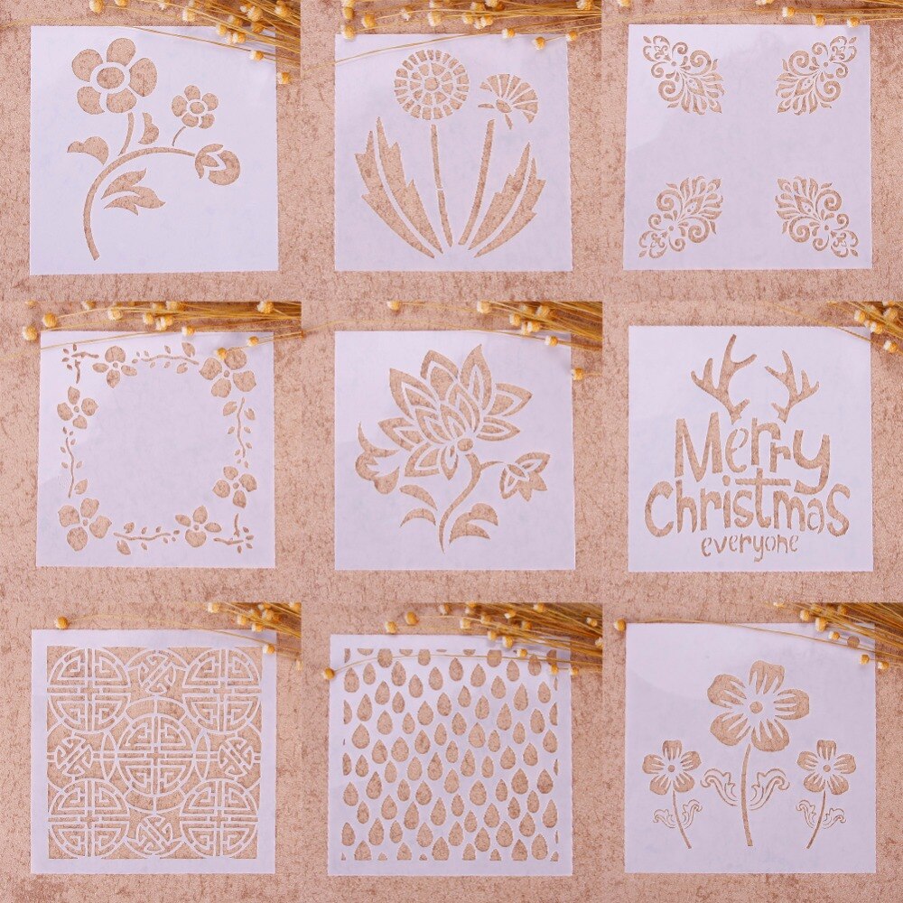 2pcs DIY Craft Painting Stencils For Scrapbooking Stamping Stamps Album Decorative Embossing Paper Cards Airbrush Template