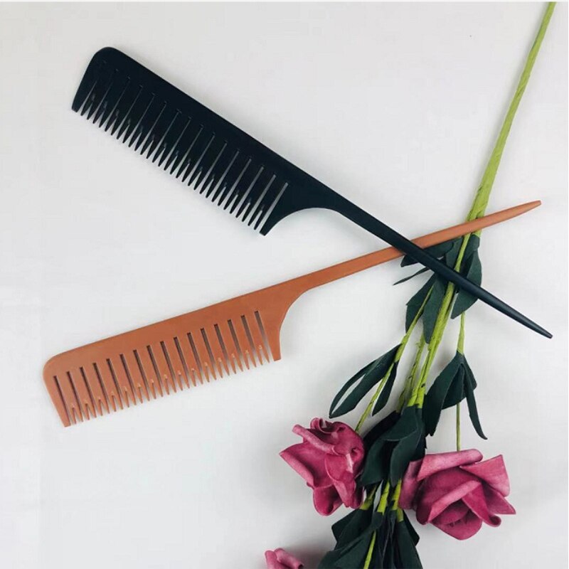 Peigne pour salon de coiffure, peigne pour teinture des cheveux, peigne de coiffure, broche résistante à la chaleur, queue de Rat, antistatique, pour raie séparée