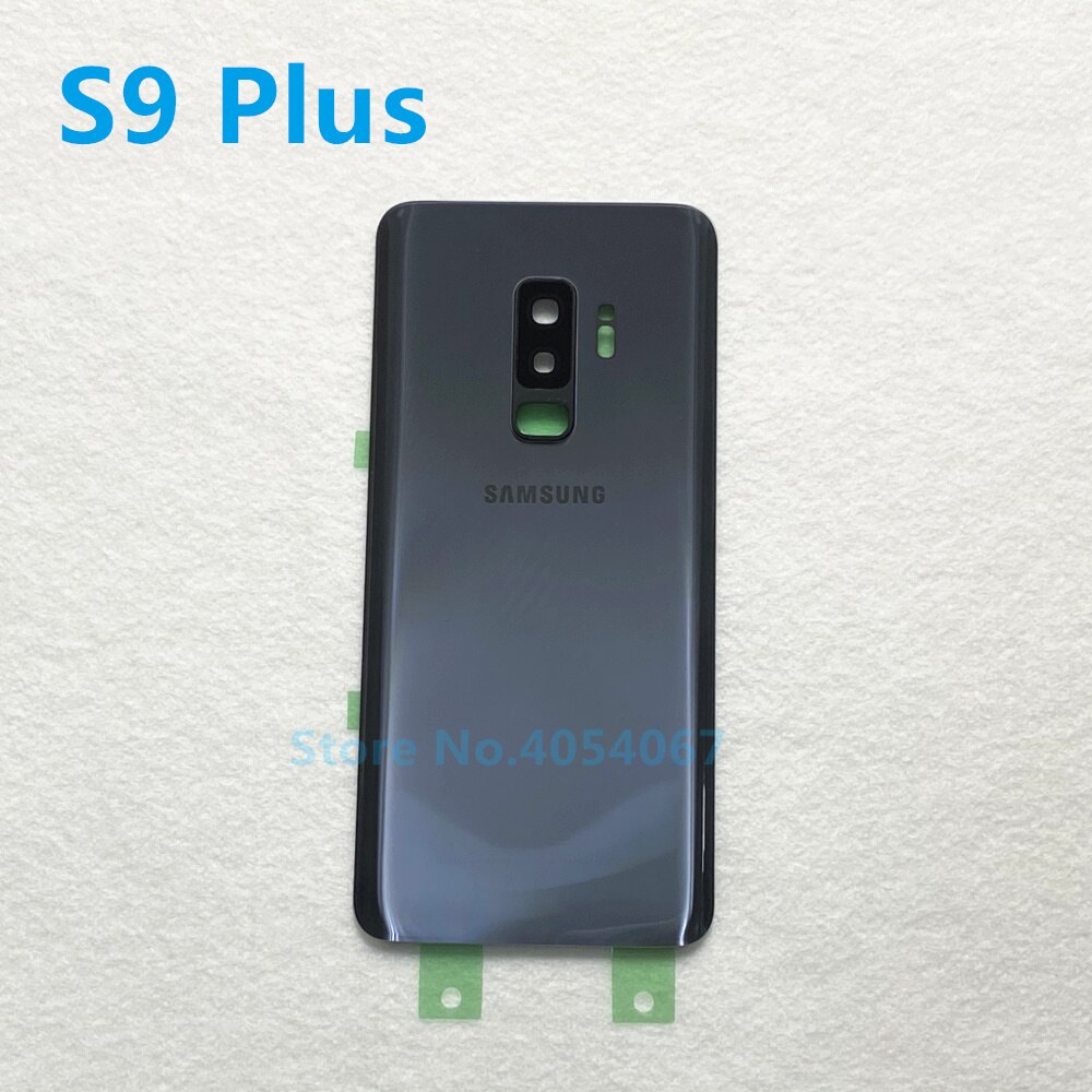 For Samsung Galaxy S9 Plus G965 S9 G960 Battery Back Cover Door Housing Replacement Repair Parts + ear Camera Glass Lens Frame: S9 Plus gray