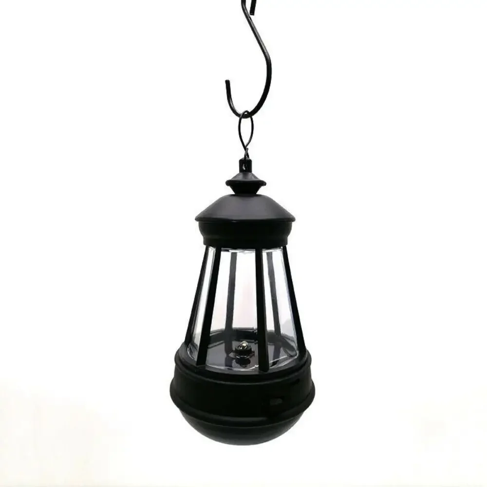 Patio Garden Decor Solar Lantern Hanging LED Light Outdoor Yard Waterproof Garden Lighthouse lantern: Blue