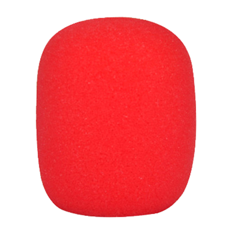 1pc Mix Colors Washable Sponge Microphone Set Replacement Foam DJ Stage Windshield Wind Shield Cover Thick: Red