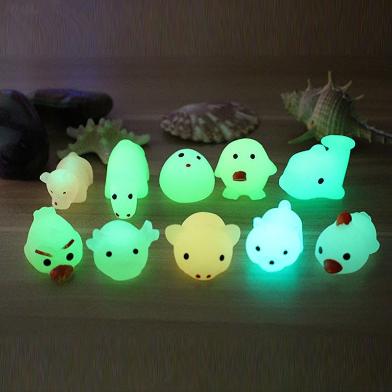 Mooie Lichtgevende Mochi Mol Puss Squeeze Fun Kinderen Kawaii Speelgoed Sussen De Inspanning Van Cure Decoratie Ontluchting Druk