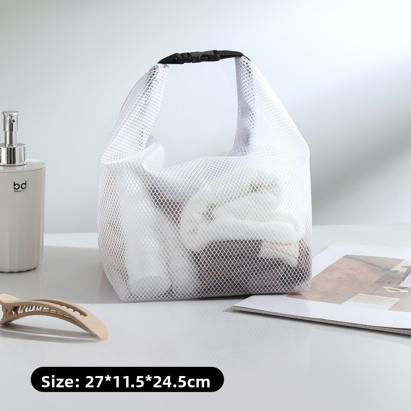 Bærbar vanntett reiseveske gjennomsiktig toalettveske med stor kapasitet sminkeorganisator bade- og toalettveske for kvinner: Rød