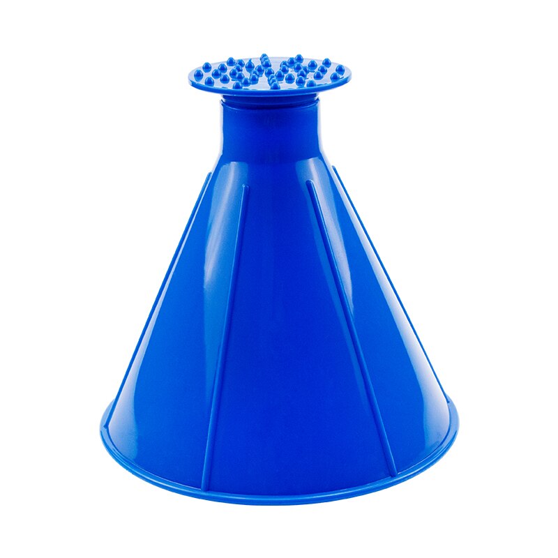 Home Snow Remover Deicer Cone Deicing Cone Shaped Ice Car Magic Window Glass Cleaning Tool Scraper Outdoor Funnel Windshield: Blue