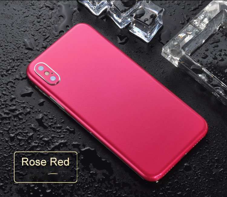 Luxus Film wickeln Aufkleber Haut Aufkleber Zurück Für iPhone 8 Plus praktisch Zurück Schutz Ultra dünn Zurück Aufkleber Für iPhone 8 Plus: rose rot For 8 Plus